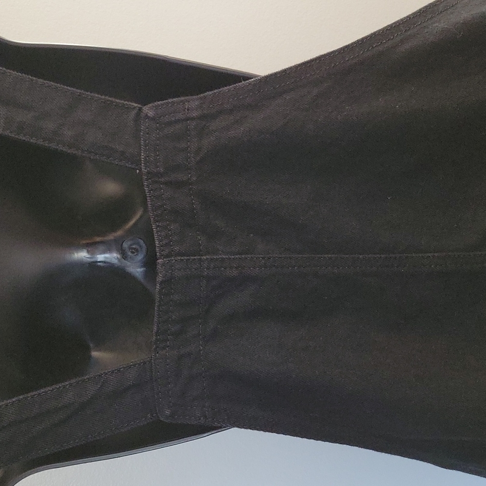 ASOS BLACK RIGID DENIM BIB OVERALLS - Picture 3 of 11